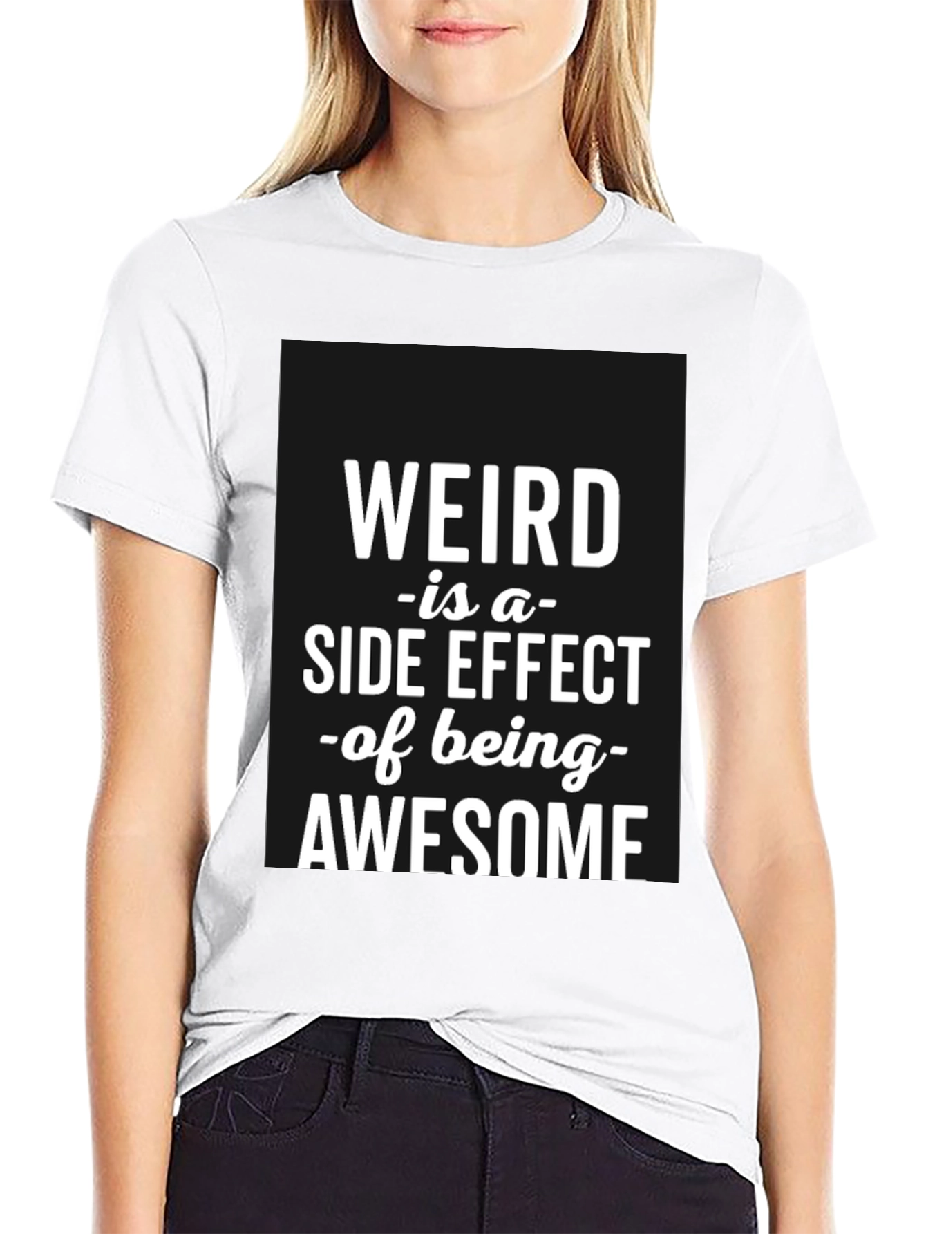 Weird Awesome Black T-Shirt for Men