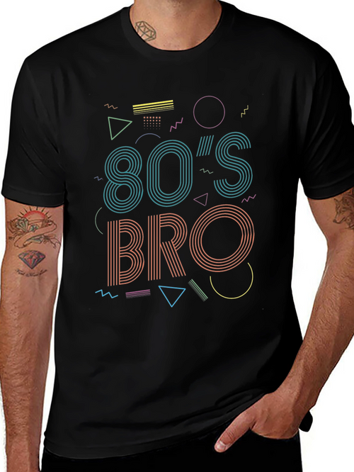 80s Bro Graphic Tee - Retro Style