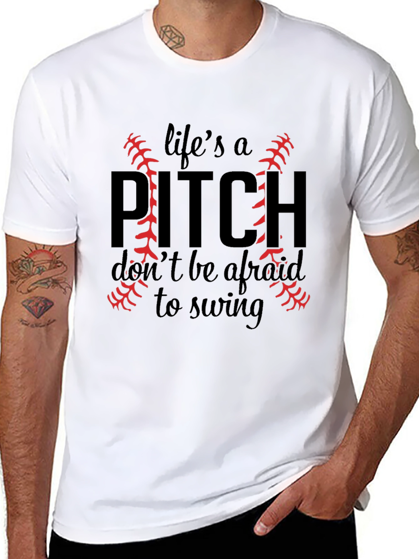Lifes a Pitch Baseball T-Shirt