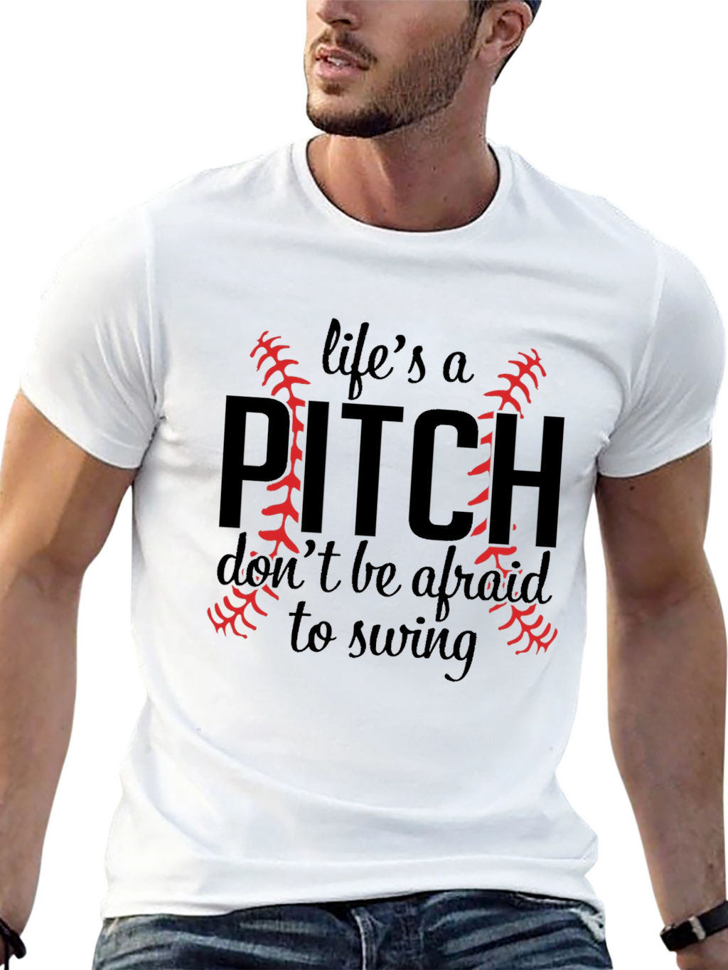 Lifes a Pitch Baseball T-Shirt