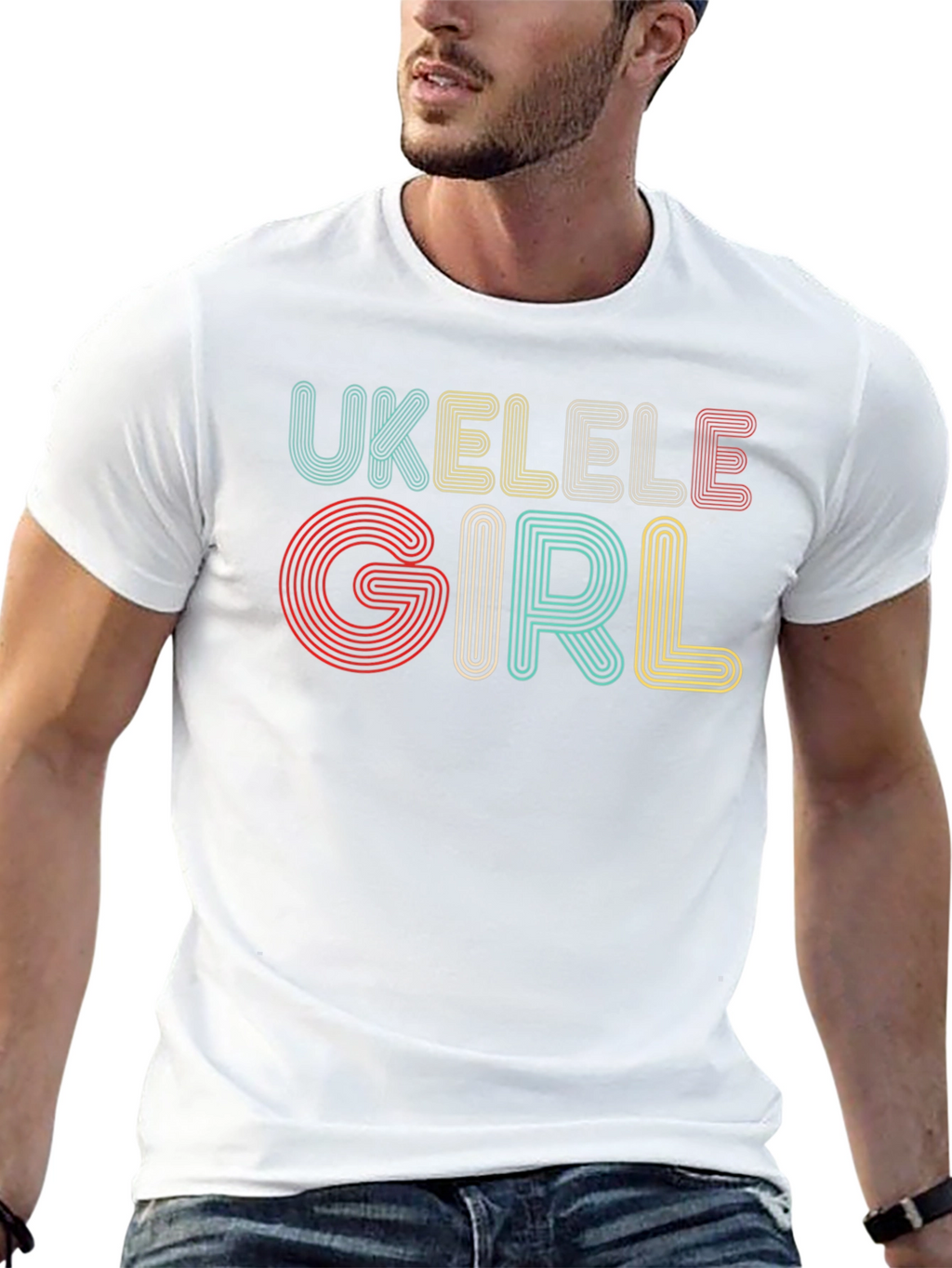 Ukulele Girl Graphic T-Shirt