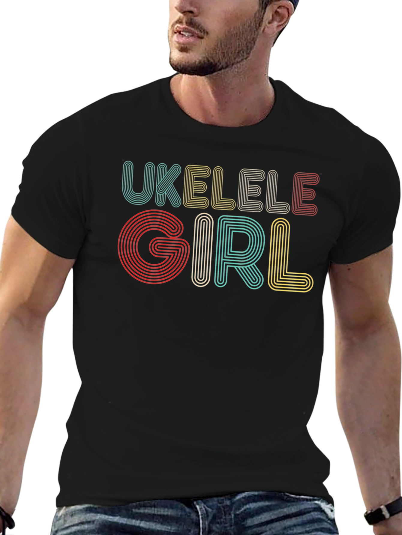 Ukulele Girl Graphic T-Shirt