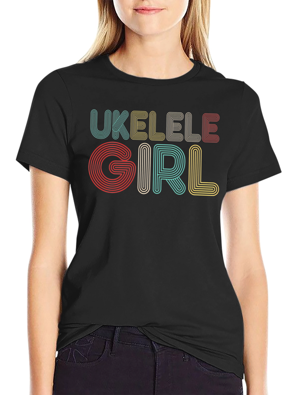 Ukulele Girl Graphic T-Shirt