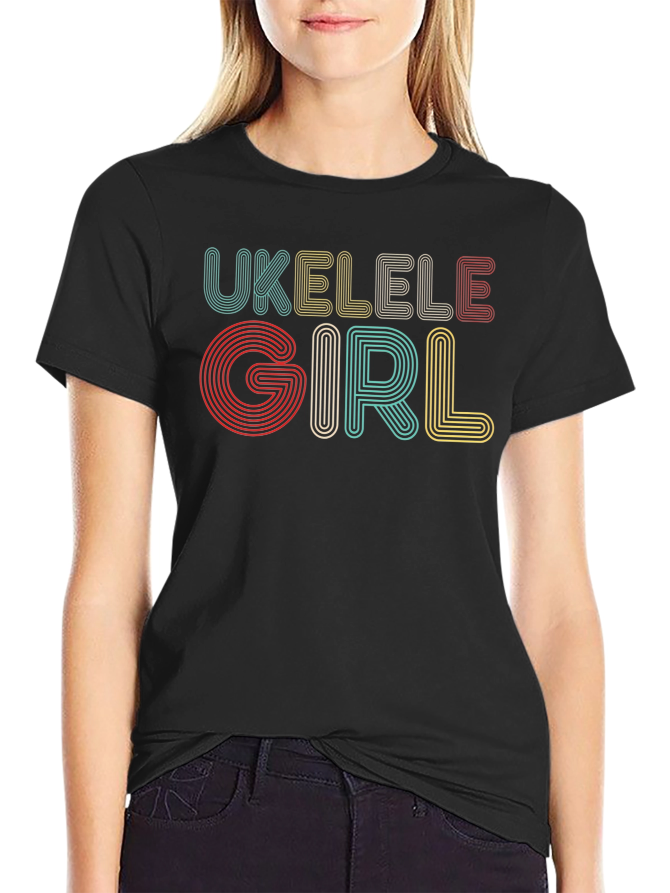 Ukulele Girl Graphic T-Shirt