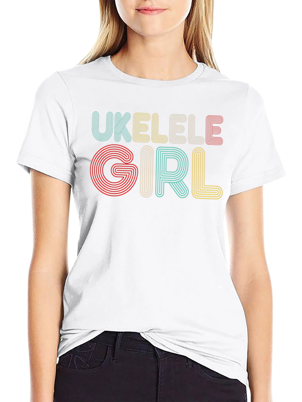 Ukulele Girl Graphic T-Shirt
