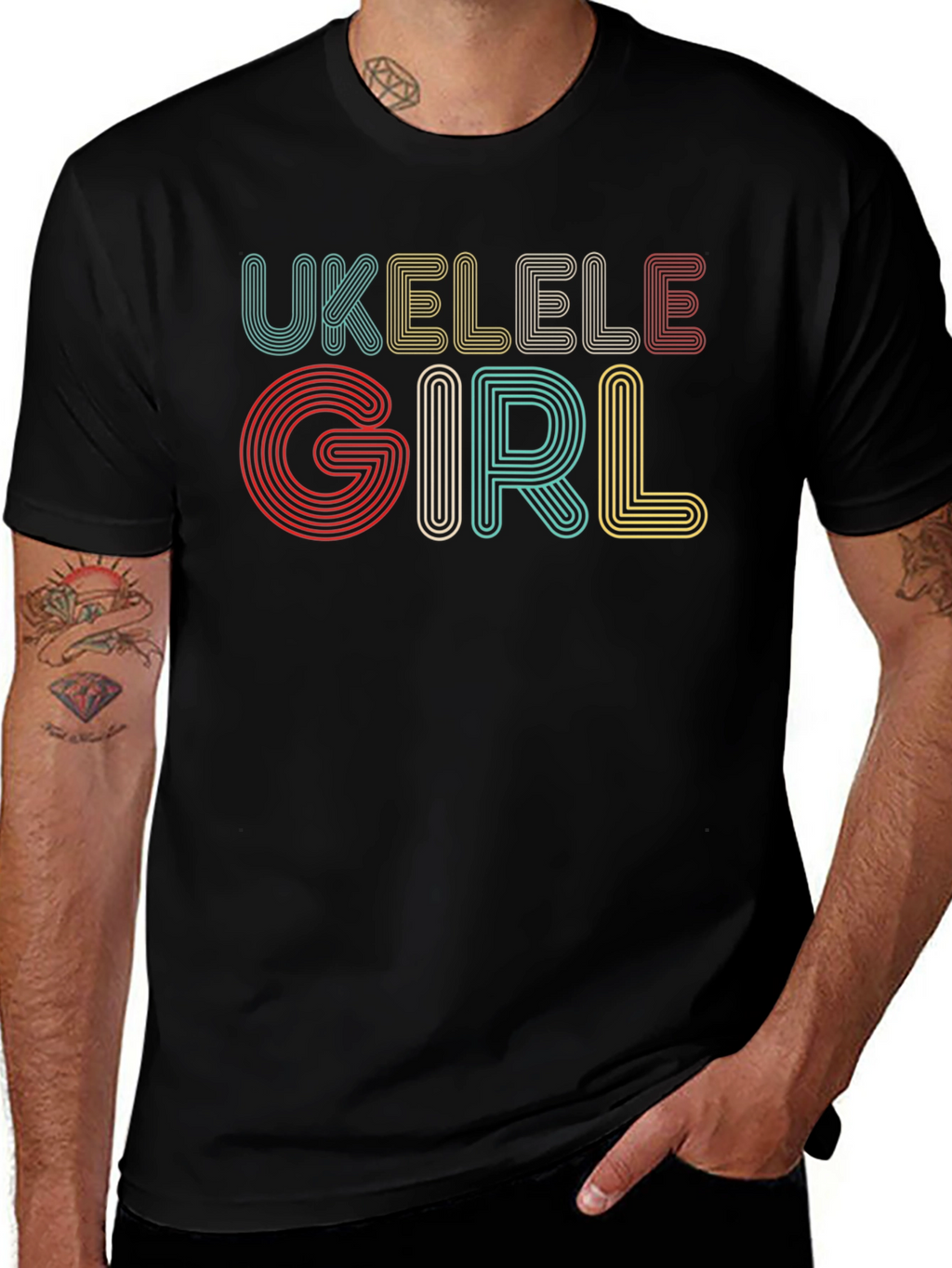 Ukulele Girl Graphic T-Shirt