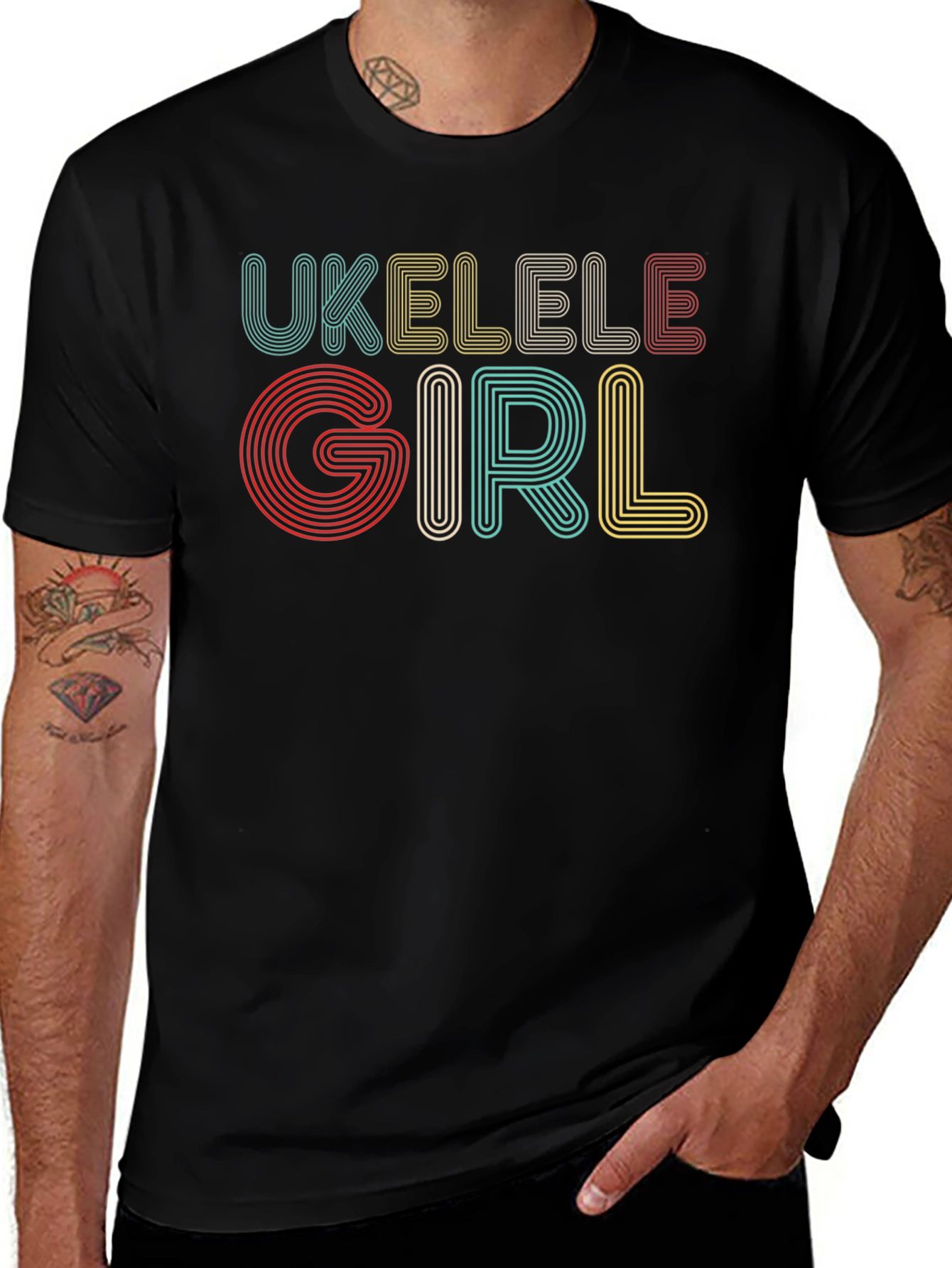 Ukulele Girl Graphic T-Shirt