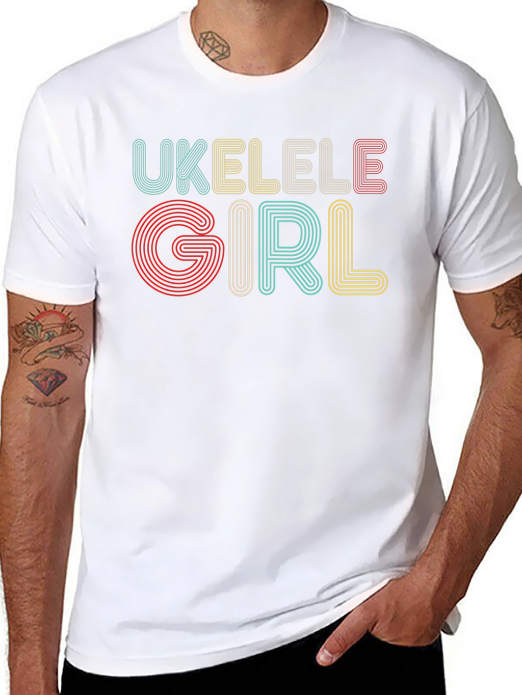 Ukulele Girl Graphic T-Shirt