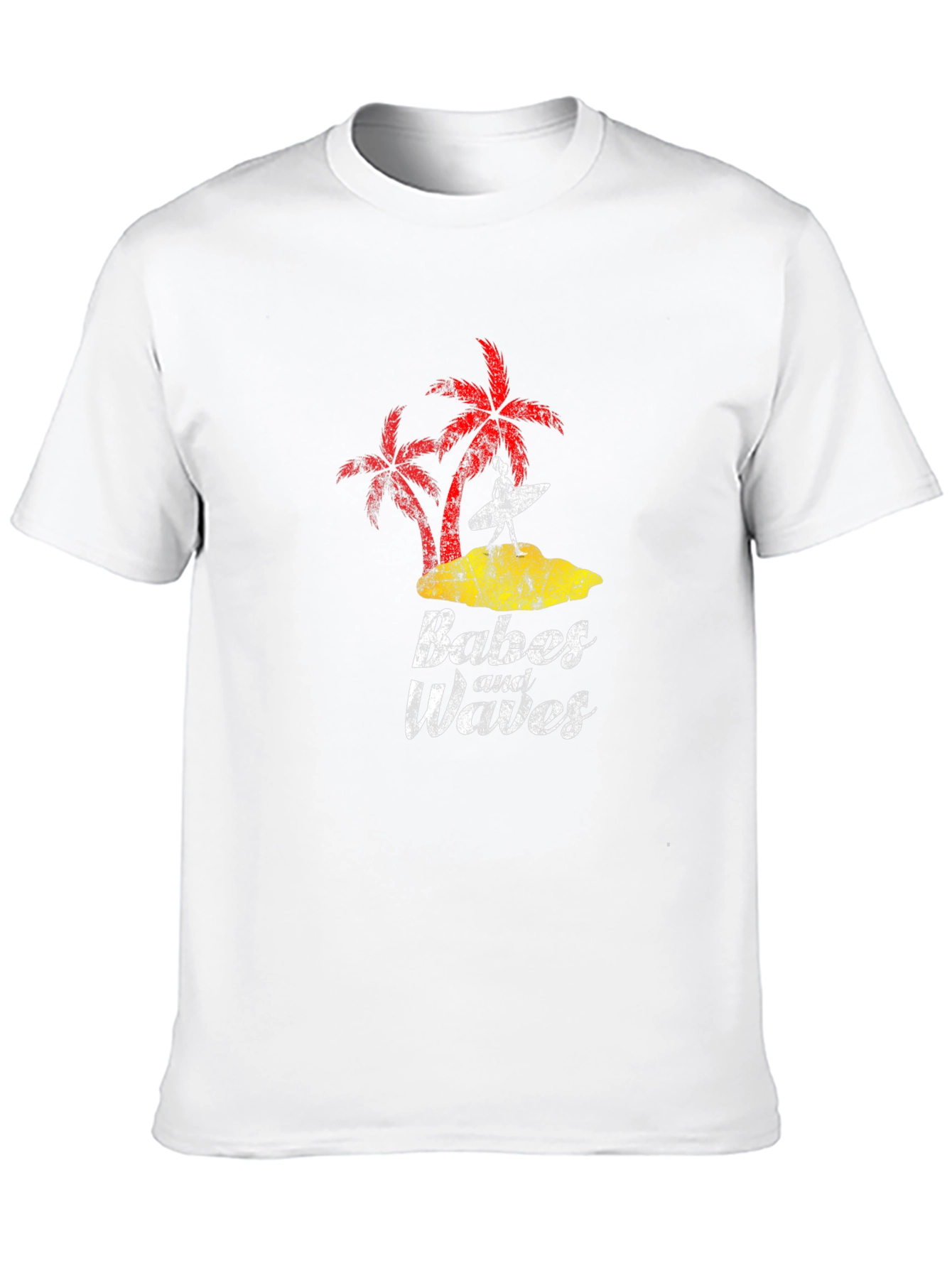 Babes and Waves Graphic Tee - Black Cotton T-Shirt
