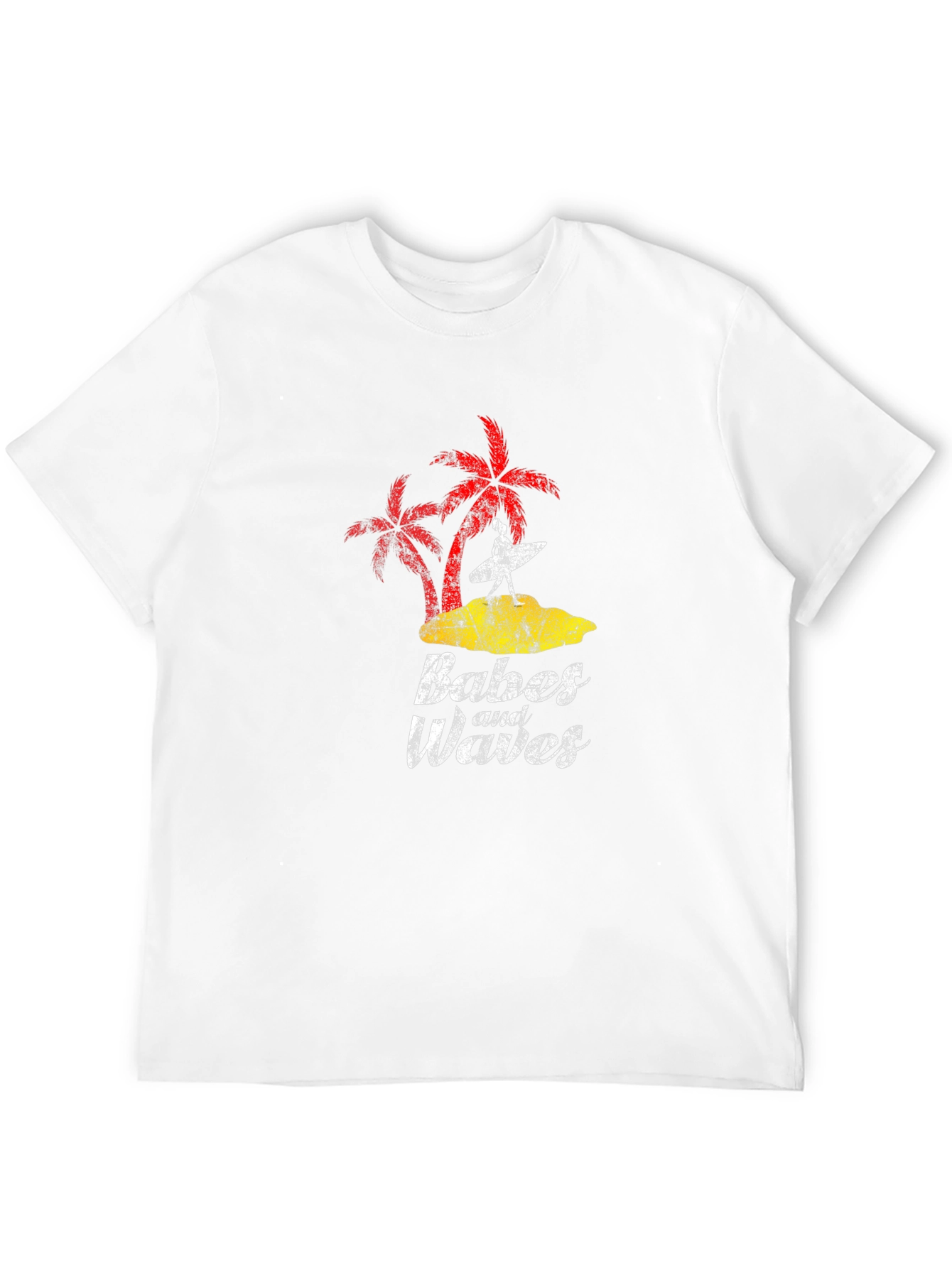 Babes and Waves Graphic Tee - Black Cotton T-Shirt
