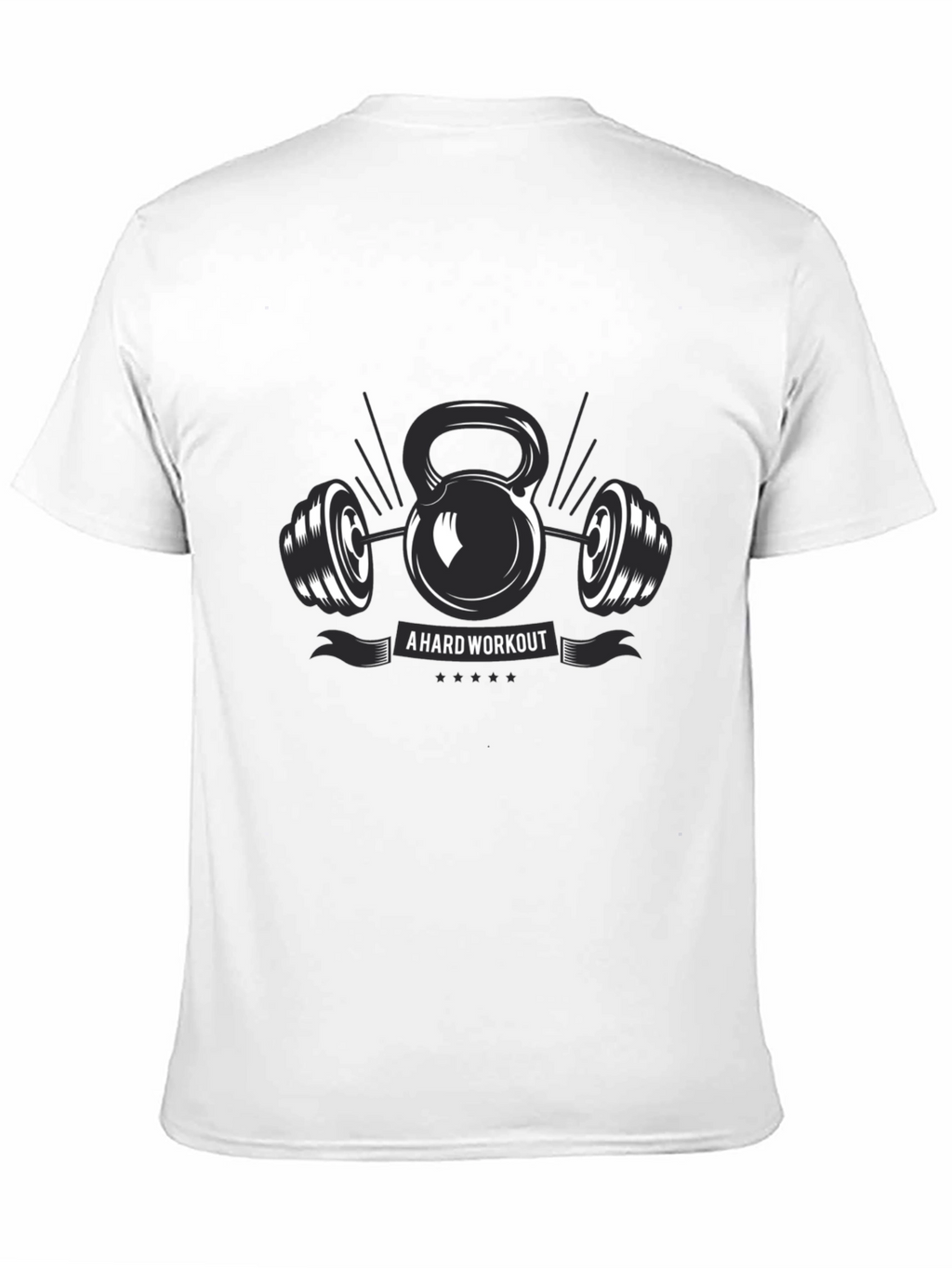 Workout Graphic T-Shirt - Kettlebell & Barbell Design