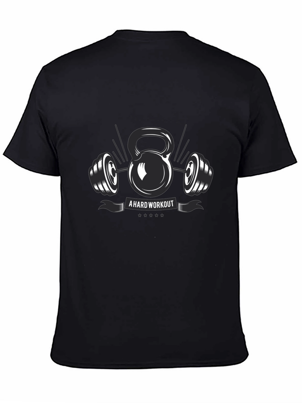 Workout Graphic T-Shirt - Kettlebell & Barbell Design