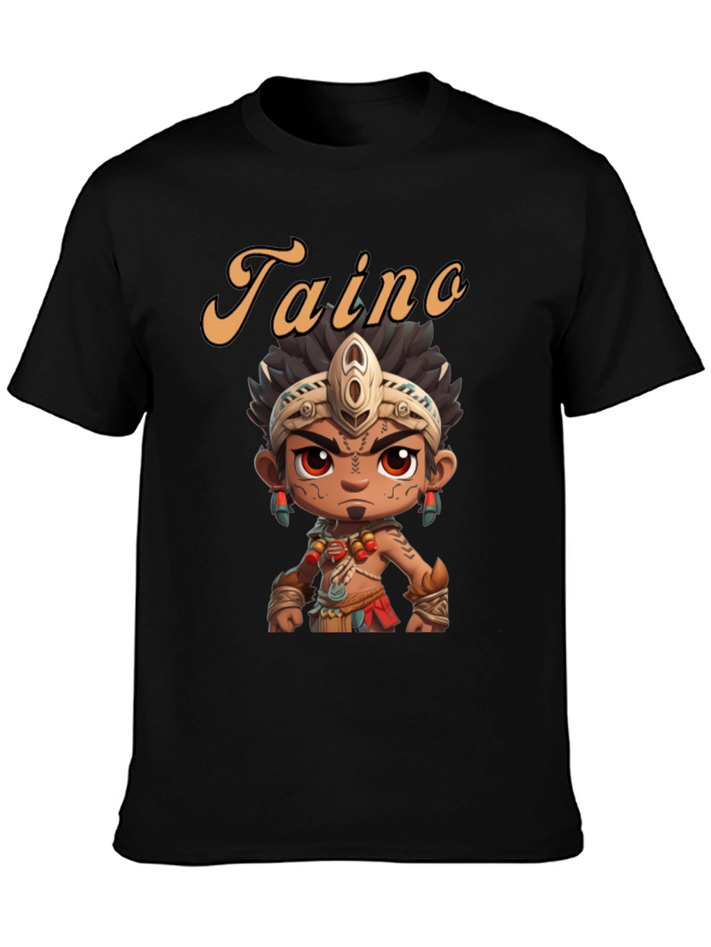Taino Character Black T-Shirt