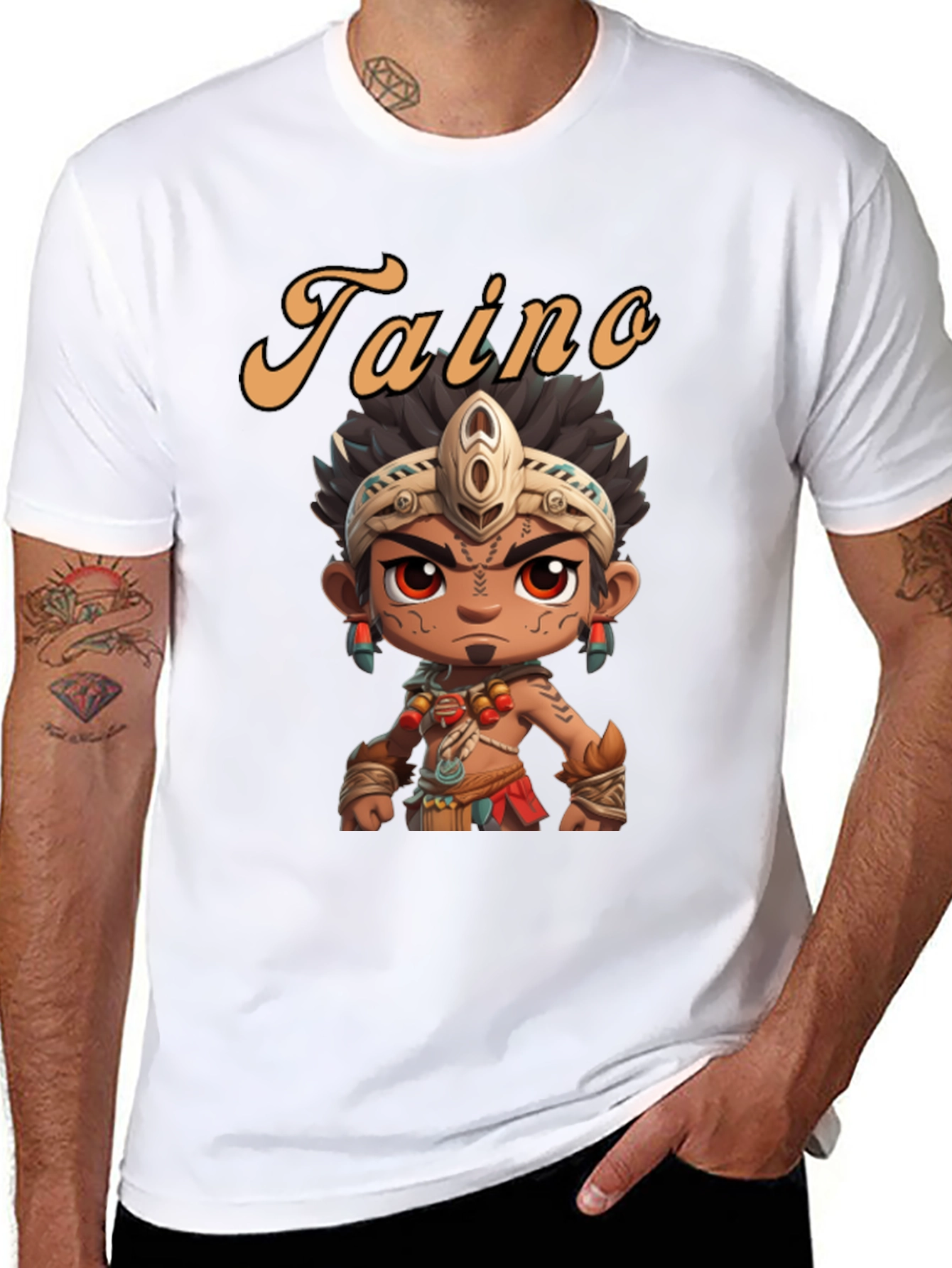 Taino Character Black T-Shirt