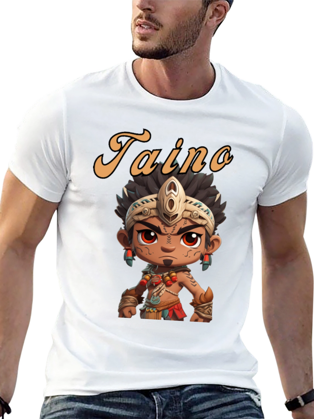Taino Character Black T-Shirt