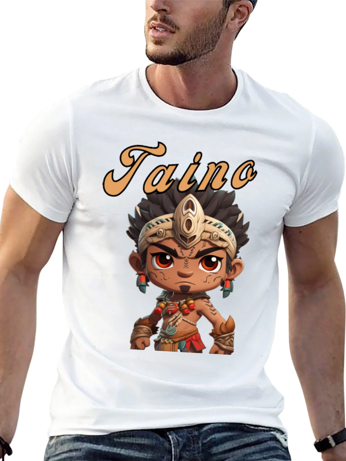 Taino Character Black T-Shirt