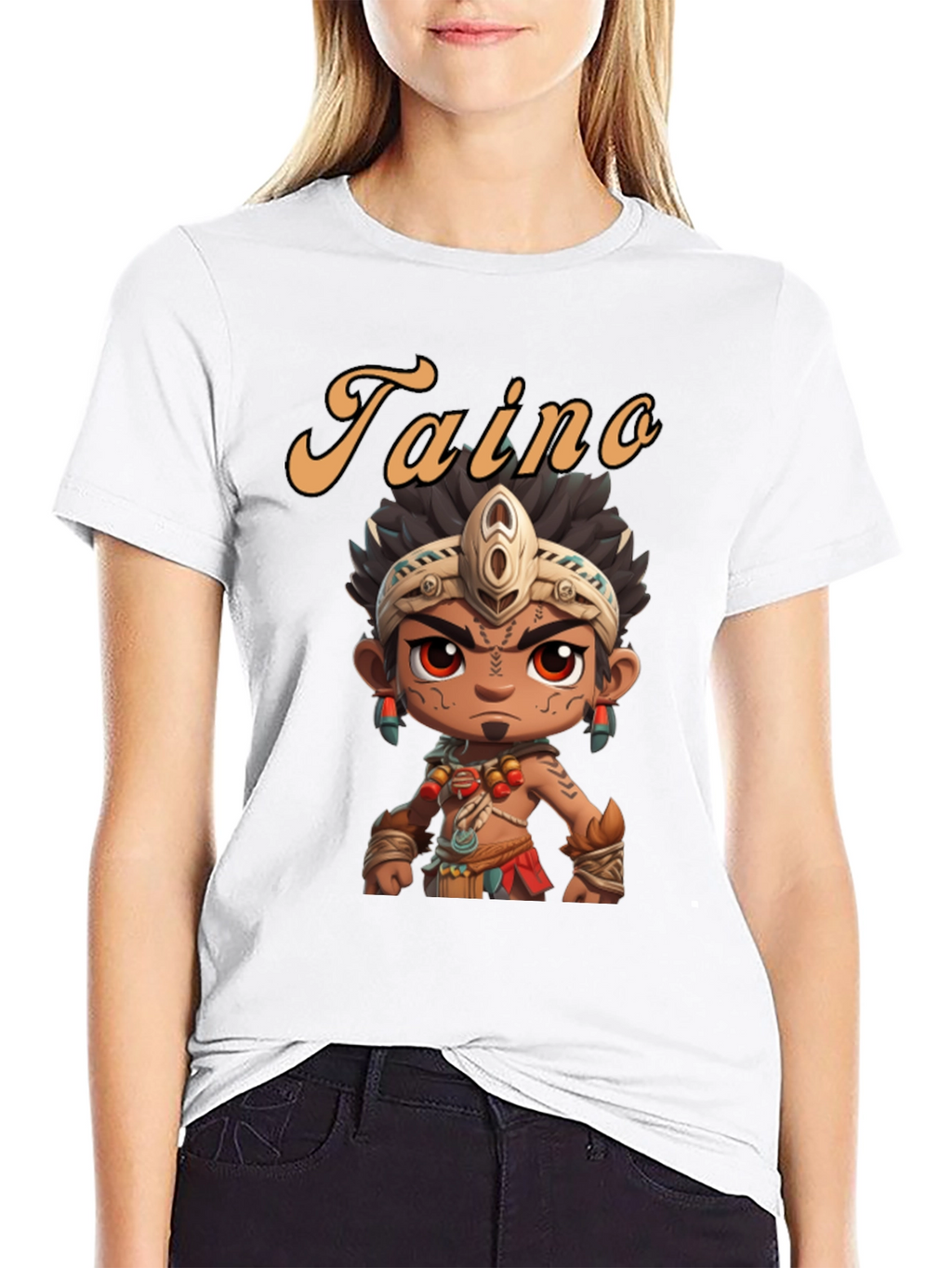 Taino Character Black T-Shirt