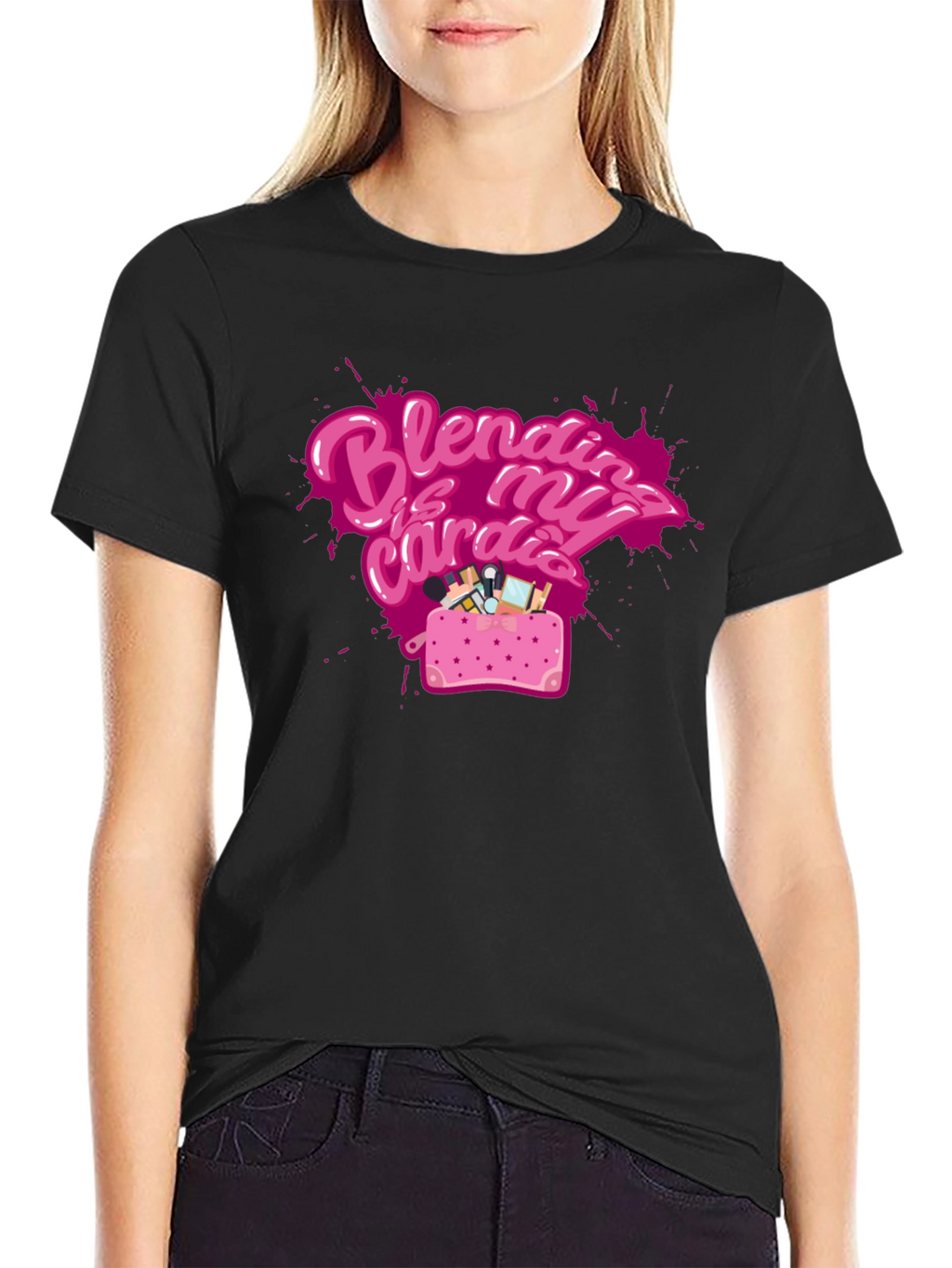 Blending is My Cardio Black T-Shirt