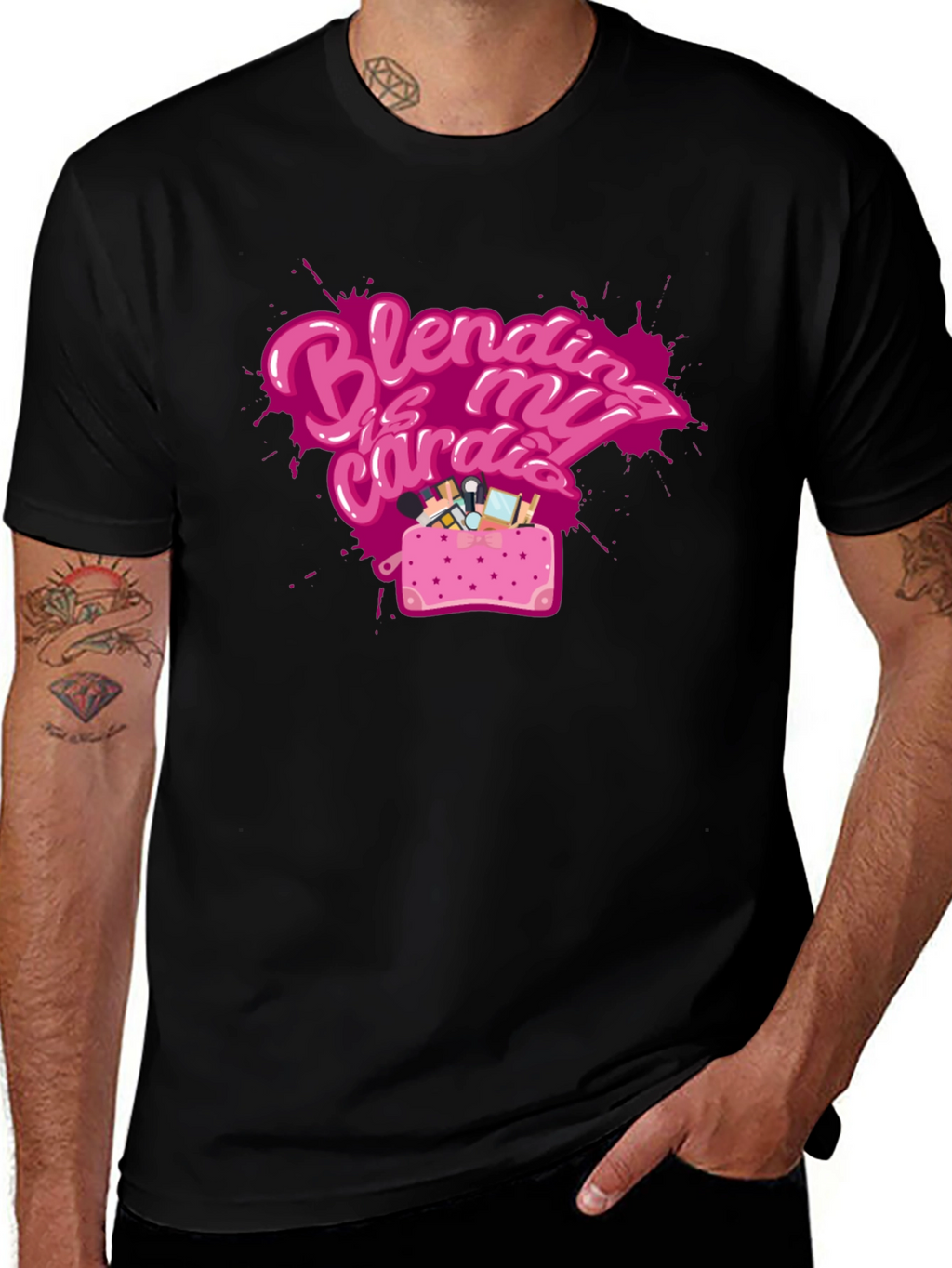 Blending is My Cardio Black T-Shirt