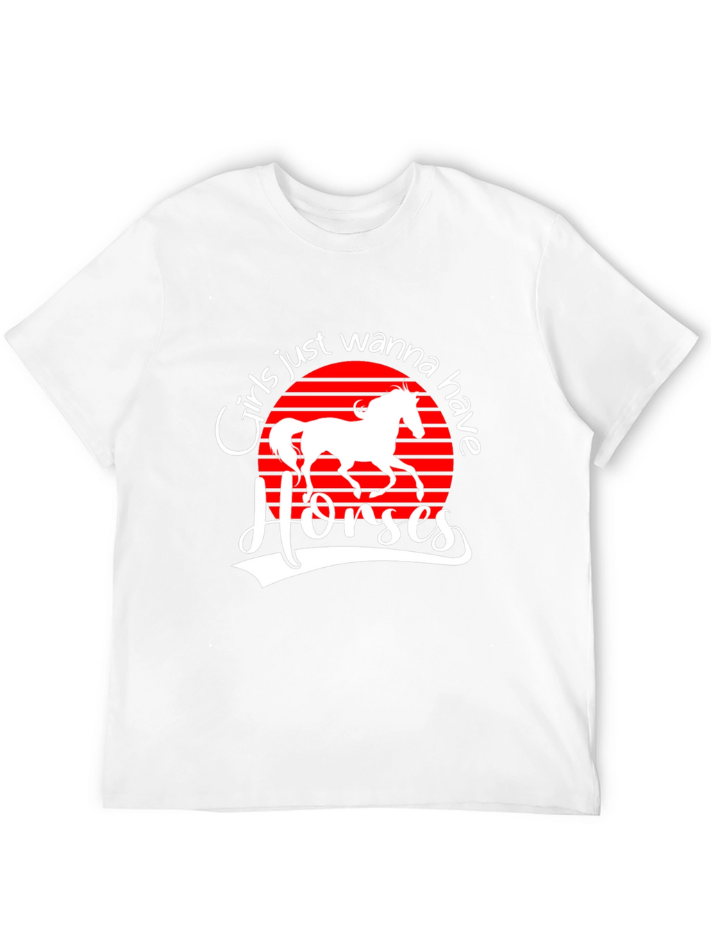 Girls Just Wanna Have Horses Black T-Shirt