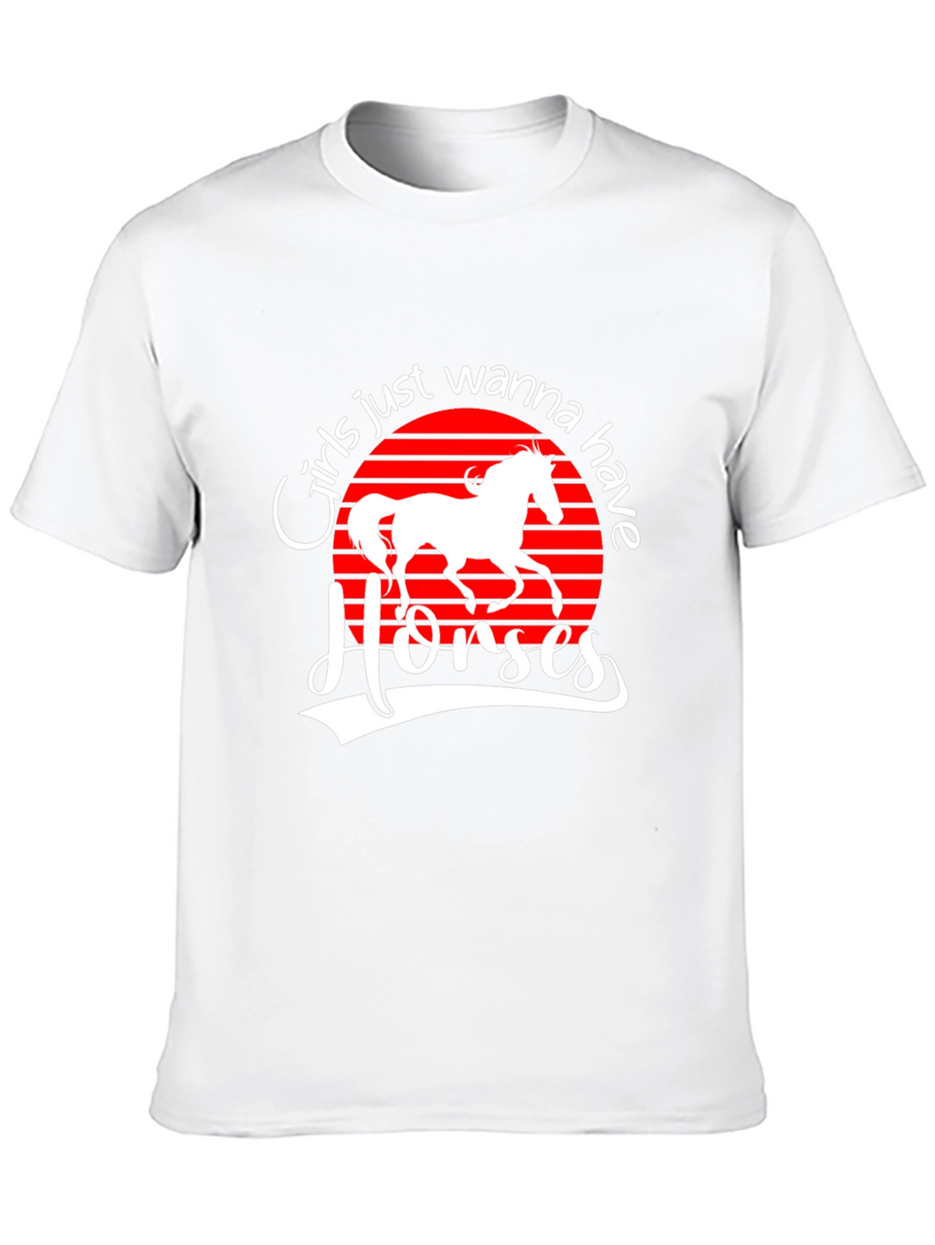 Girls Just Wanna Have Horses Black T-Shirt
