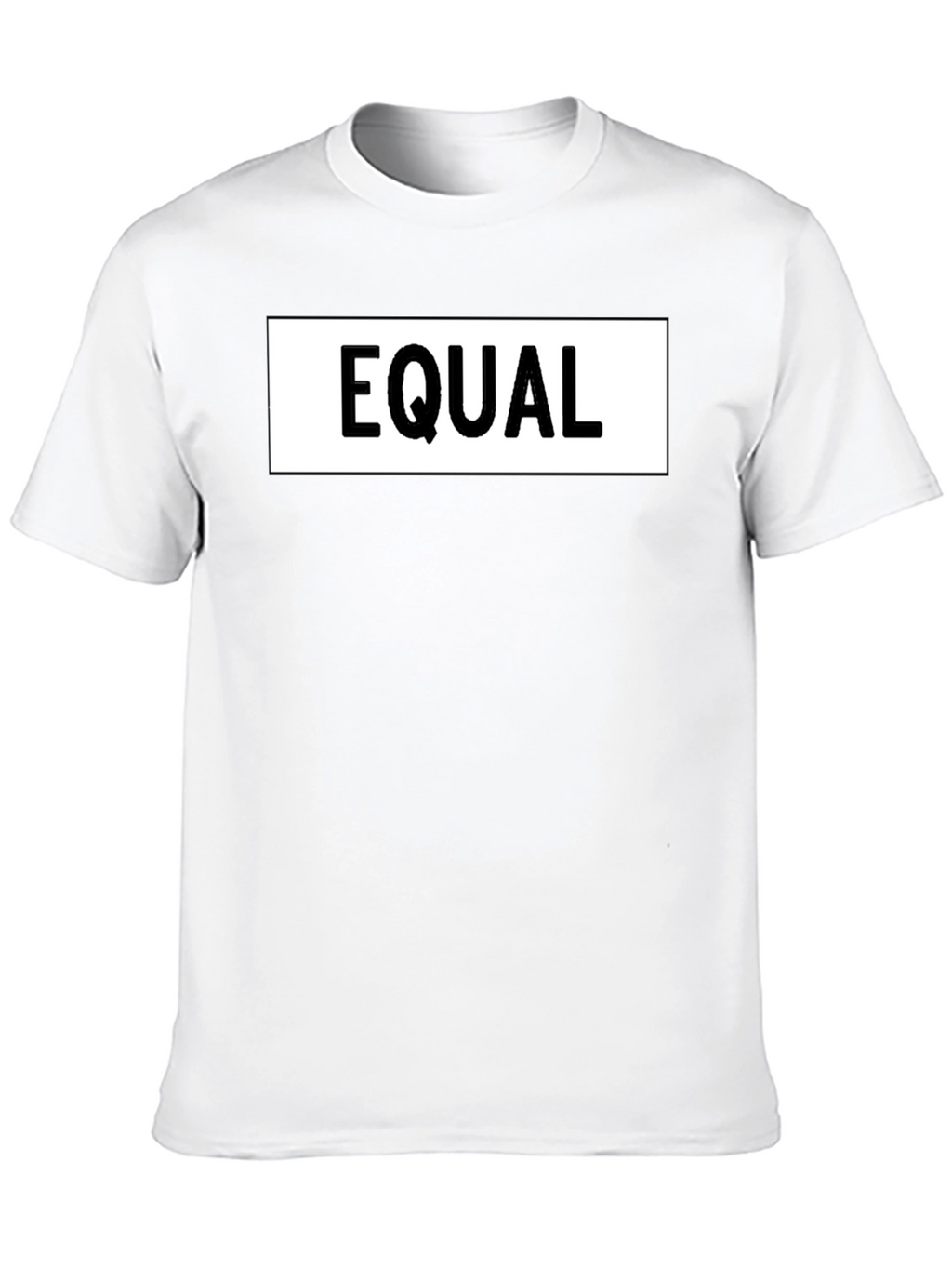Equal Sign Graphic Tee - Black Cotton Casual Shirt