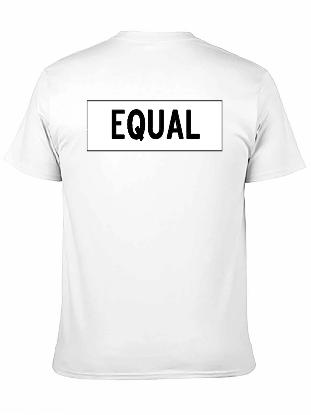 Equal Sign Graphic Tee - Black Cotton Casual Shirt