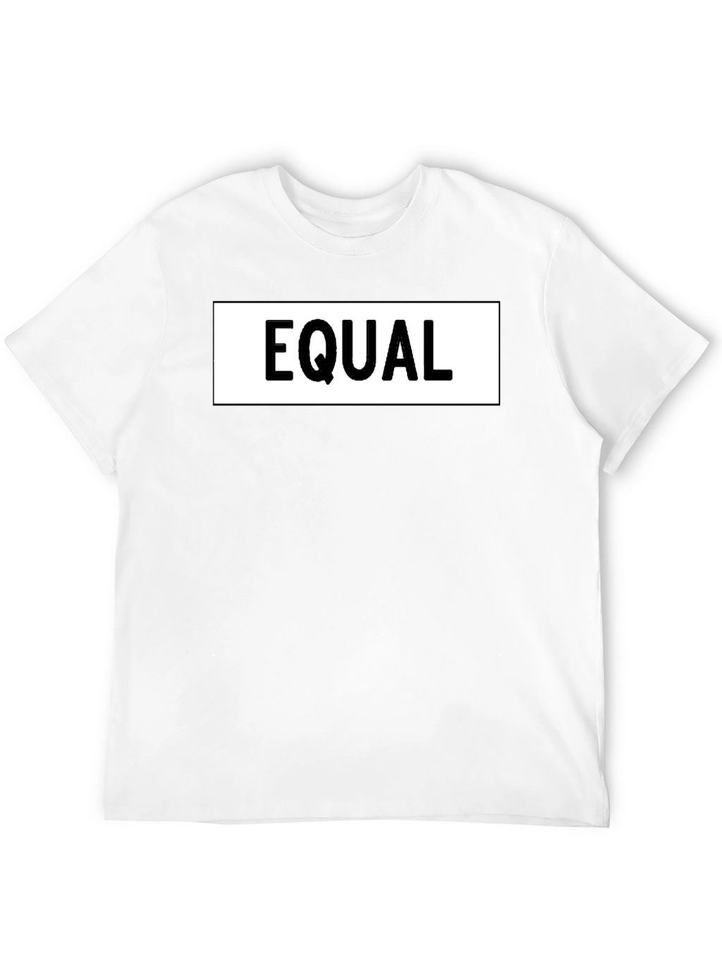 Equal Sign Graphic Tee - Black Cotton Casual Shirt