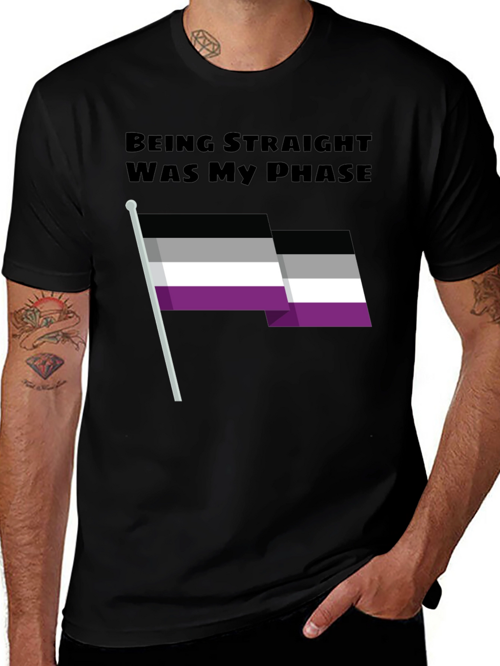 Being Straight Was My Phase Asexual Pride T-Shirt