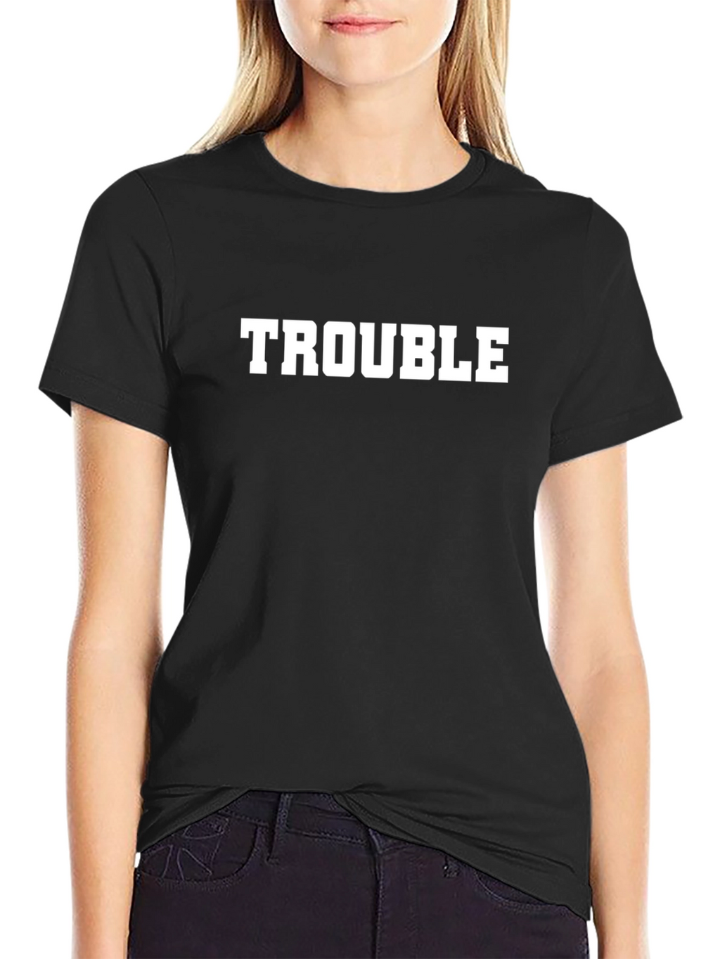Trouble Black Graphic T-Shirt
