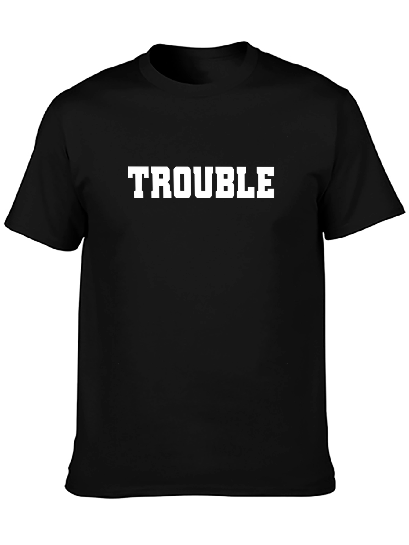 Trouble Black Graphic T-Shirt