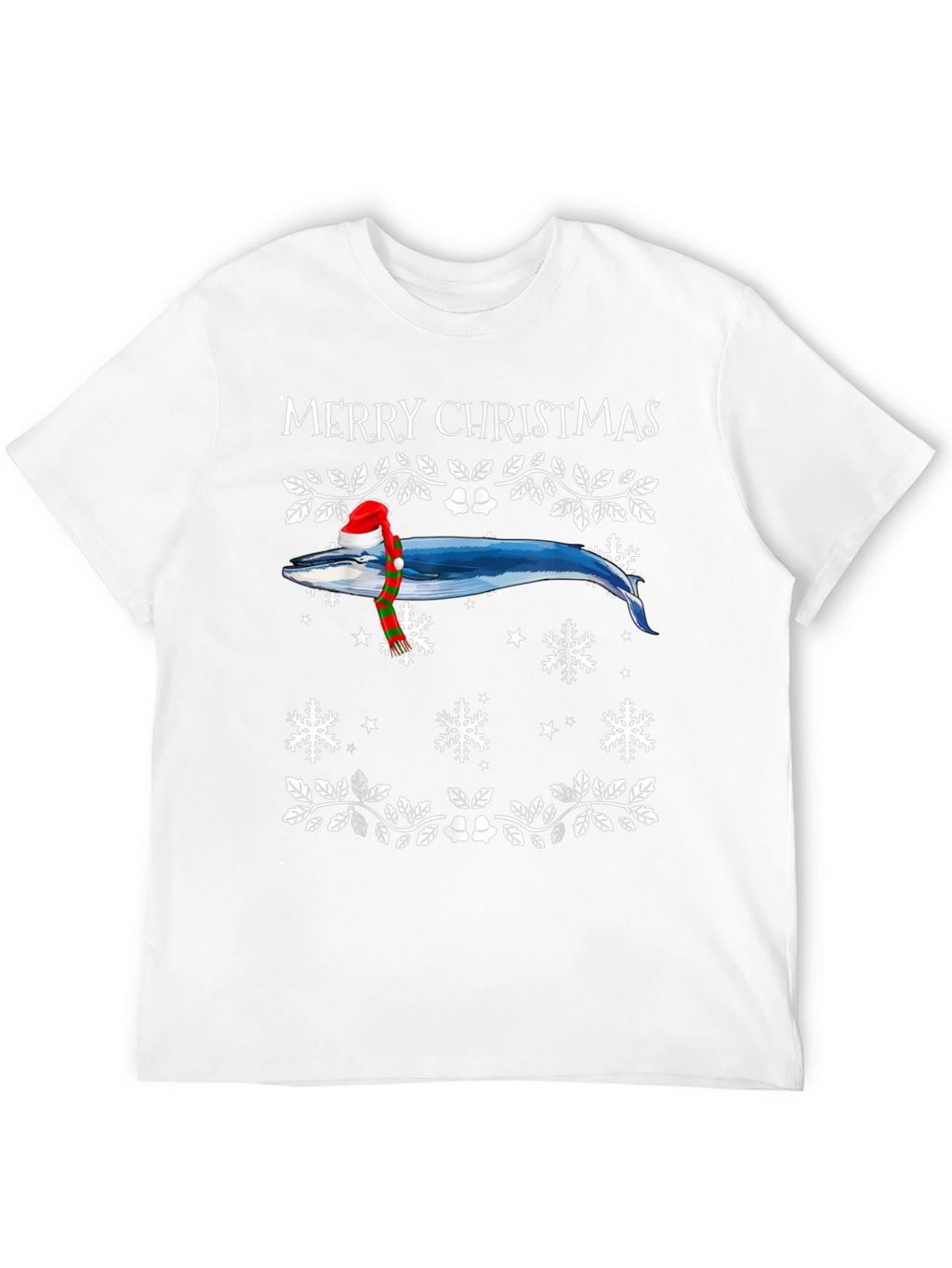 Whale Merry Christmas Graphic Tee
