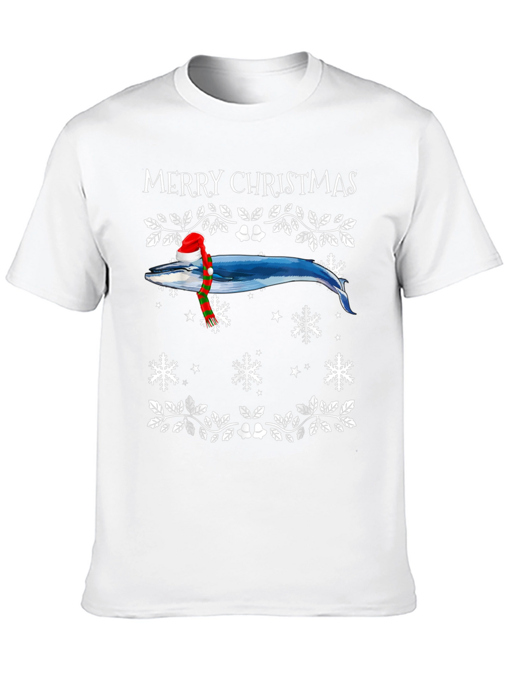 Whale Merry Christmas Graphic Tee