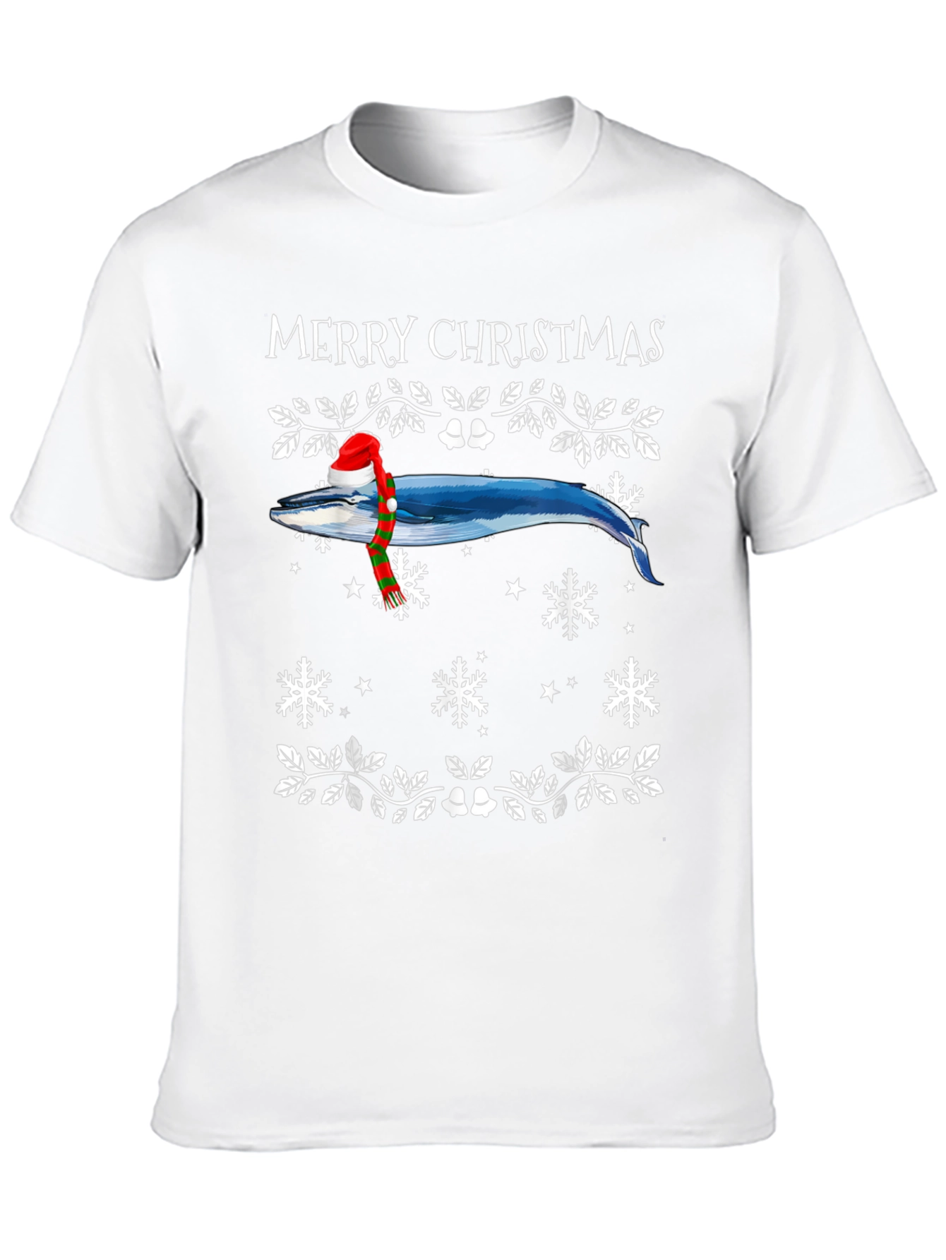 Whale Merry Christmas Graphic Tee