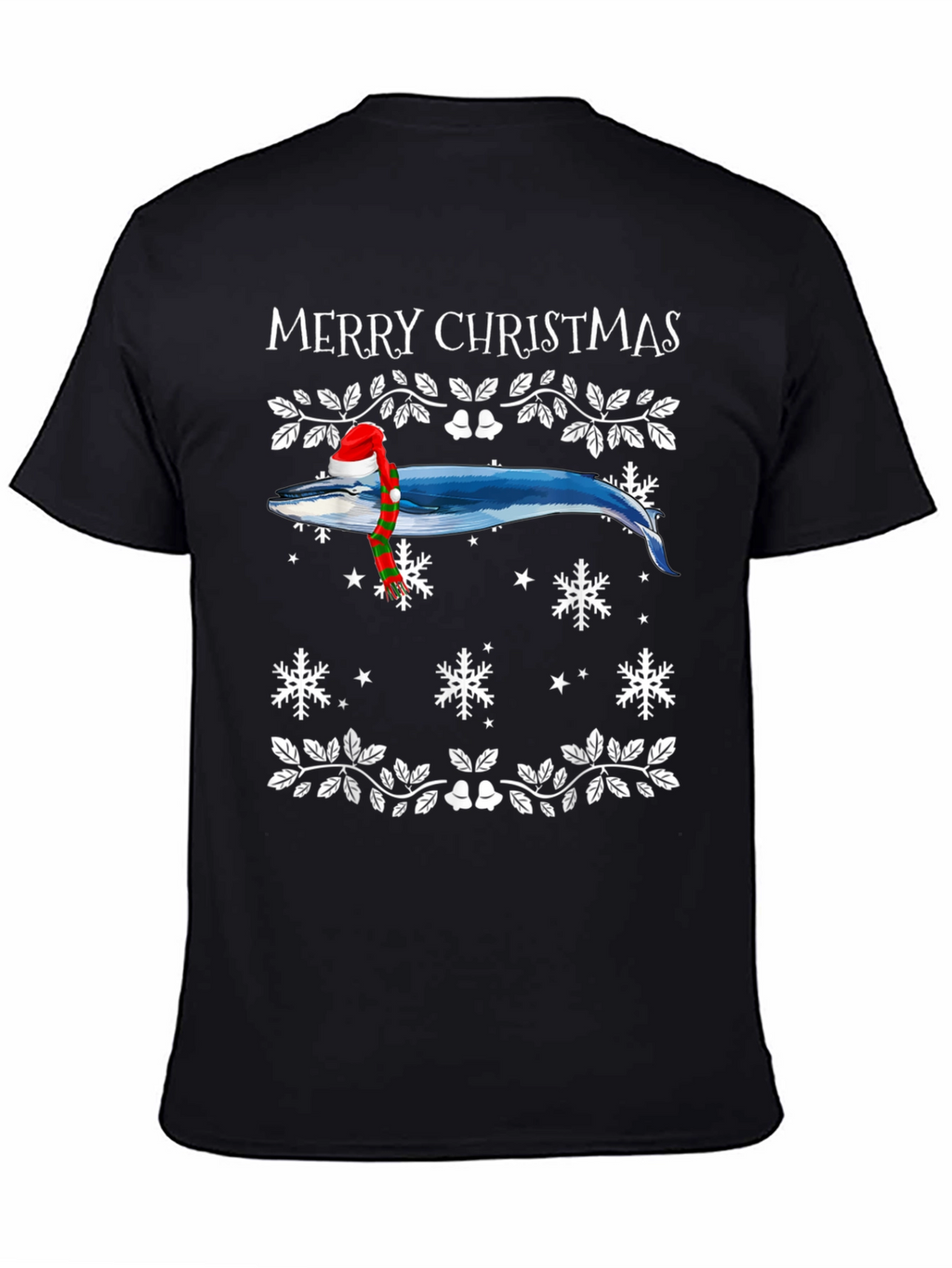 Whale Merry Christmas Graphic Tee