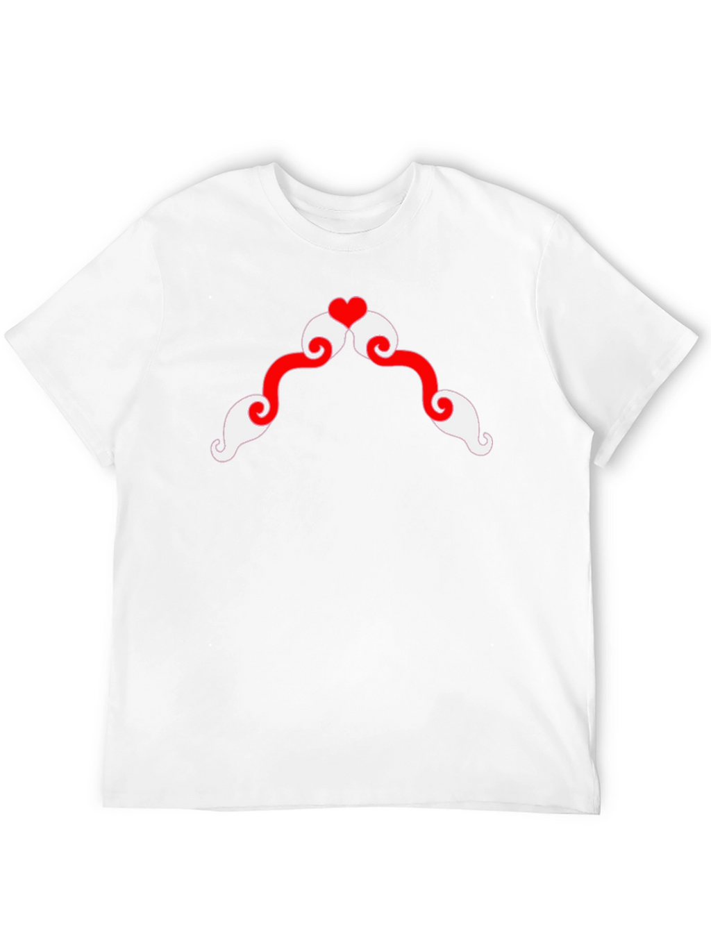 Heart Mustache Graphic Tee