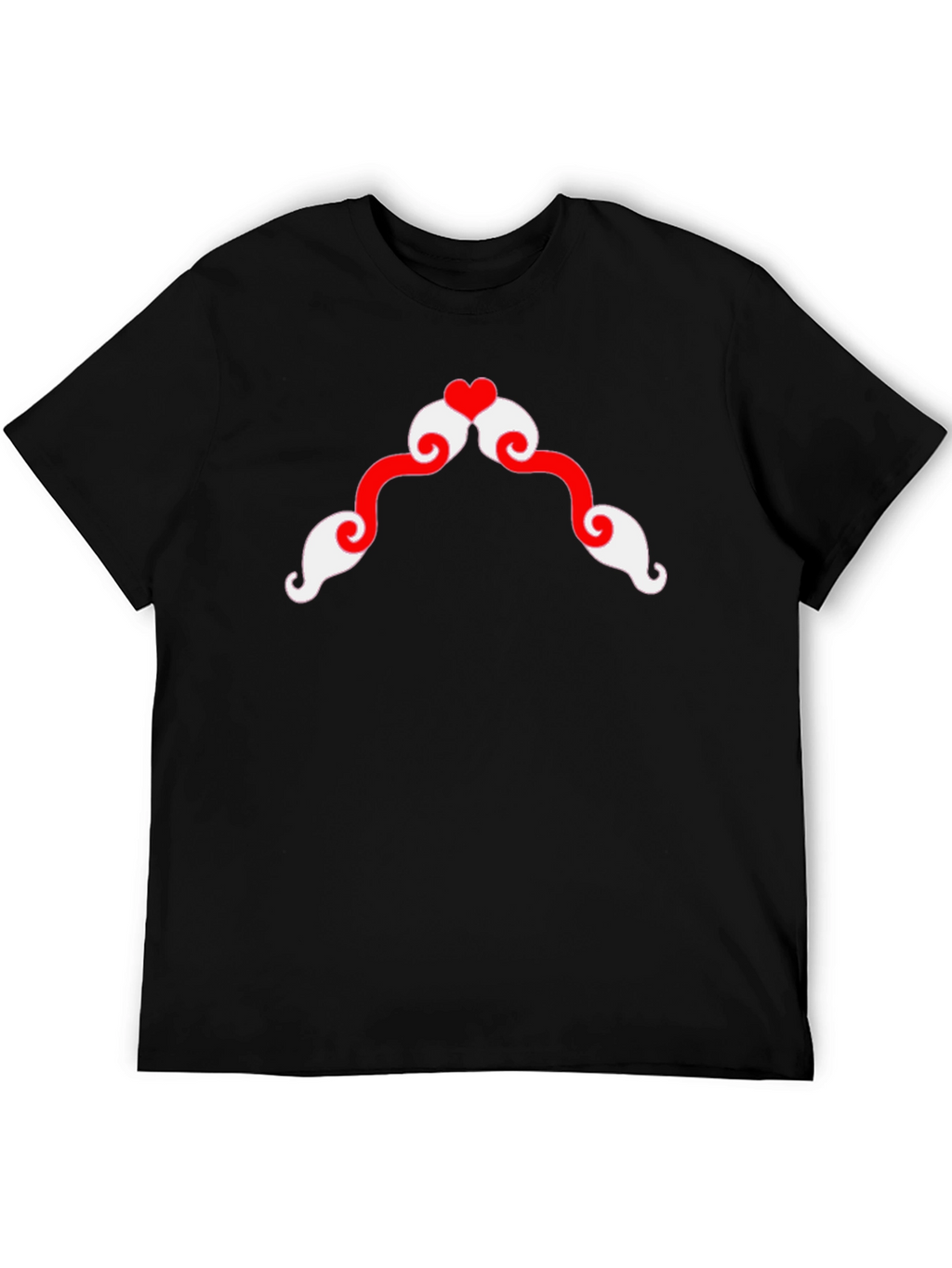 Heart Mustache Graphic Tee