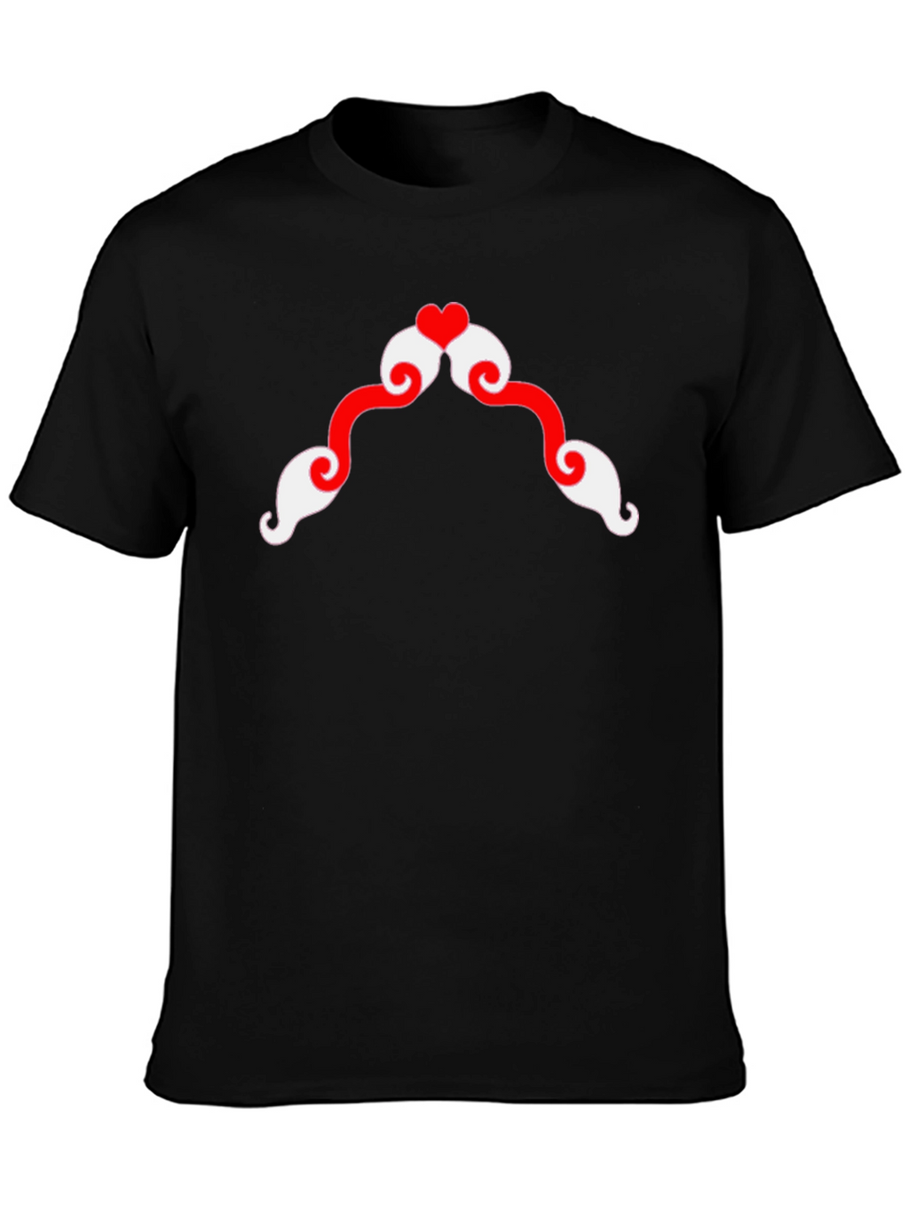 Heart Mustache Graphic Tee