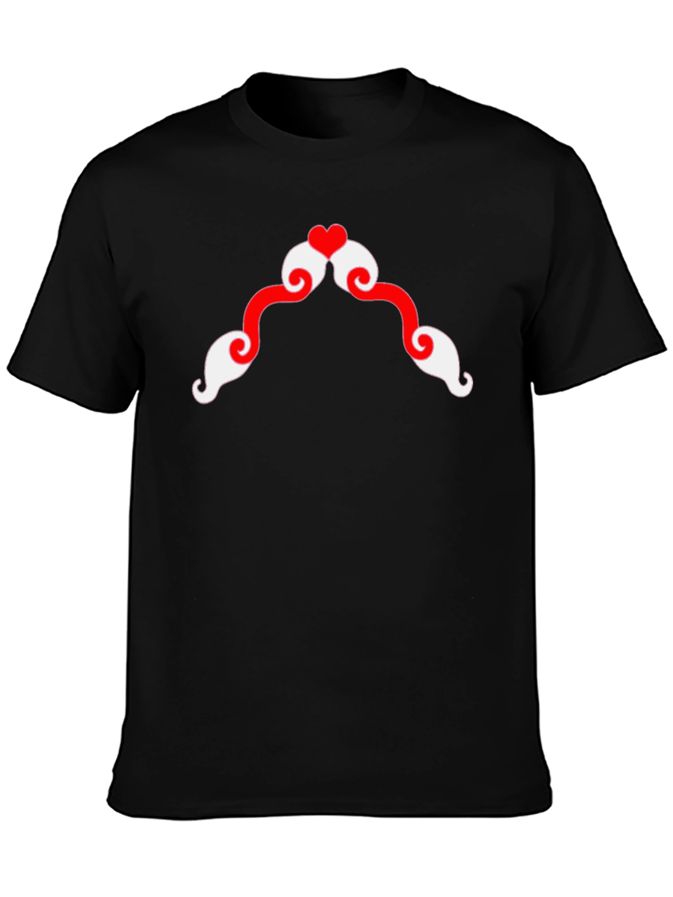 Heart Mustache Graphic Tee