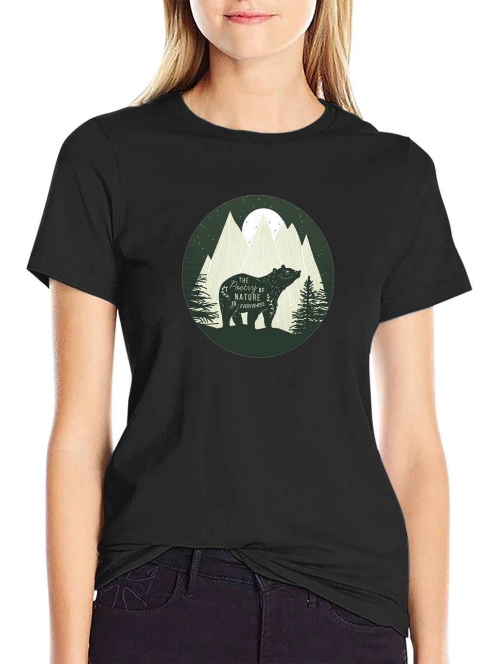 Nature Bear Graphic T-Shirt - Stylish Casual Tee