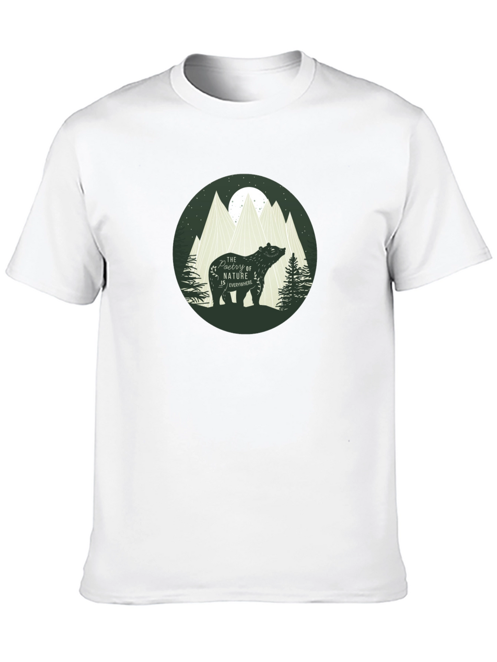 Nature Bear Graphic T-Shirt - Stylish Casual Tee