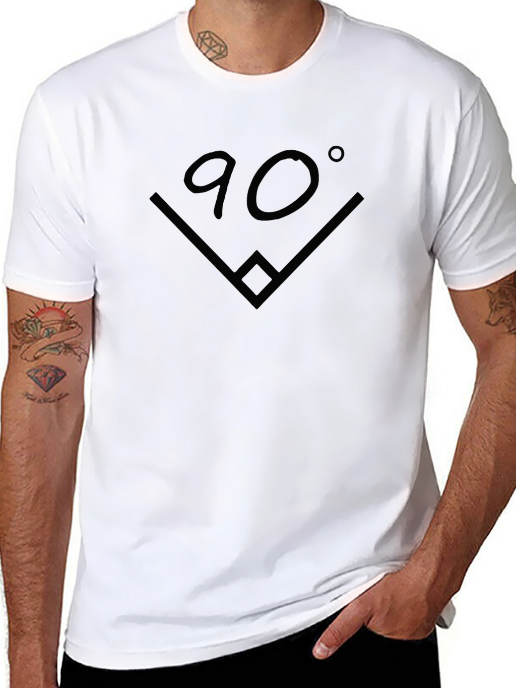90 Degree Angle Graphic T-Shirt