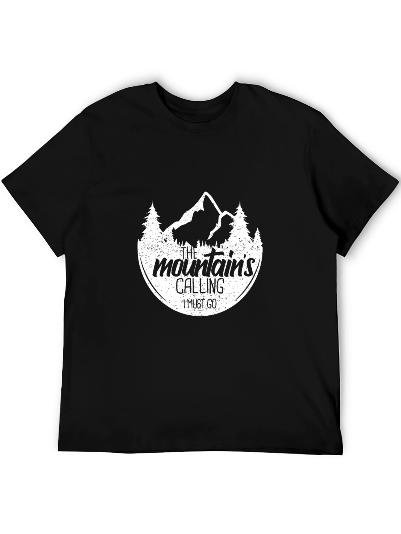 Mountain Calling Black Graphic Tee