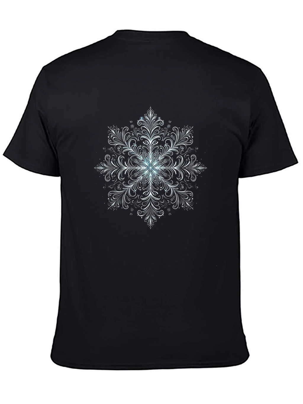 Snowflake Graphic Tee - Stylish Black T-Shirt