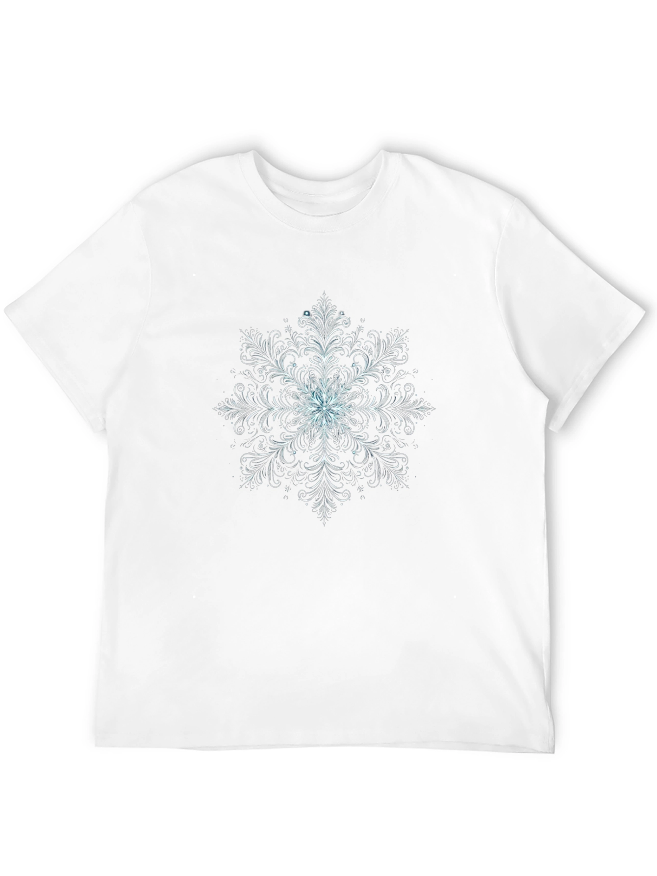 Snowflake Graphic Tee - Stylish Black T-Shirt