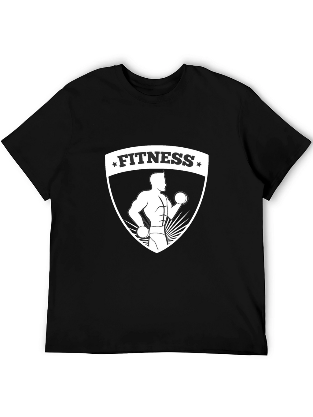 Fitness Graphic Black T-Shirt for Men