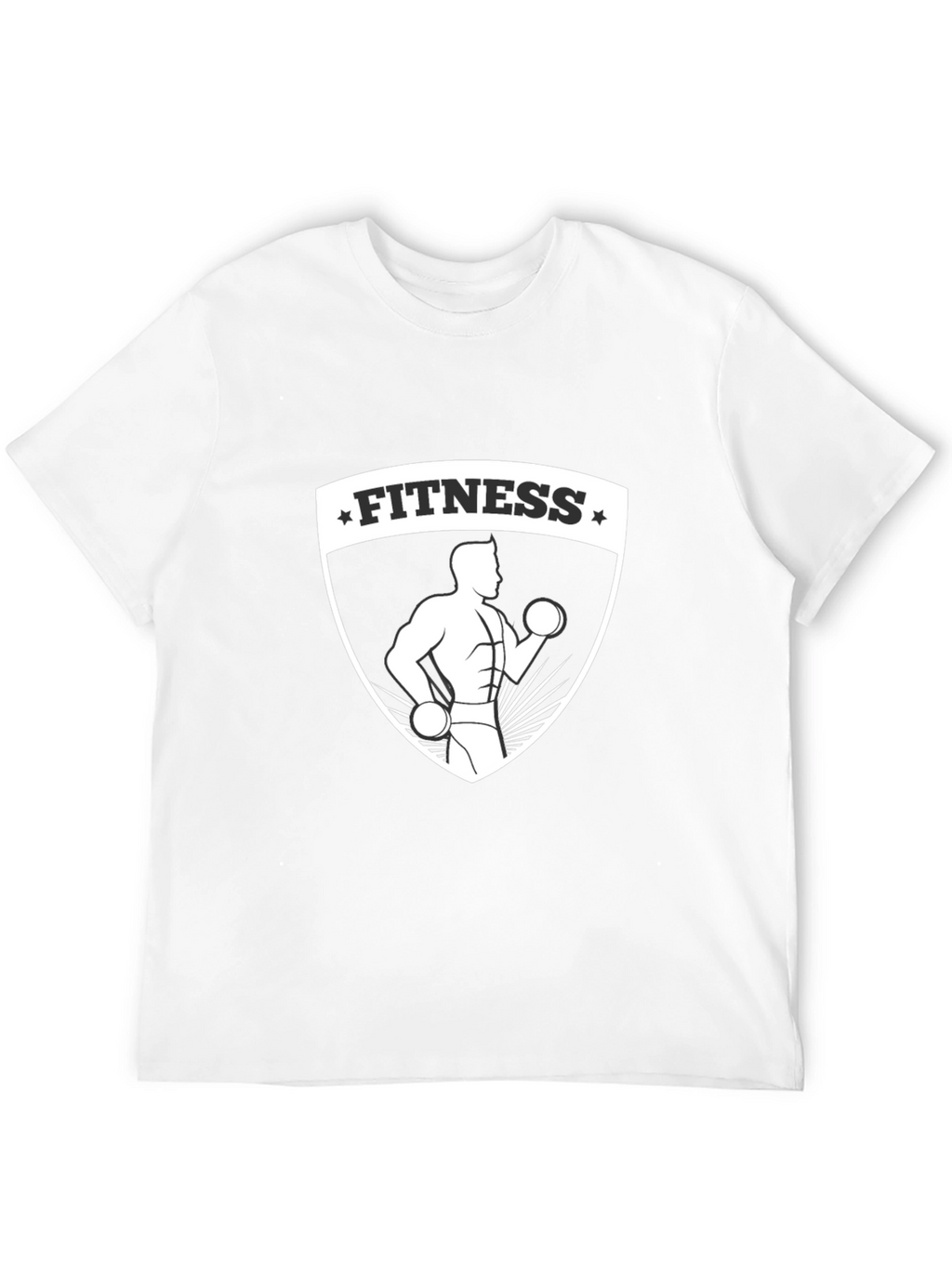Fitness Graphic Black T-Shirt for Men