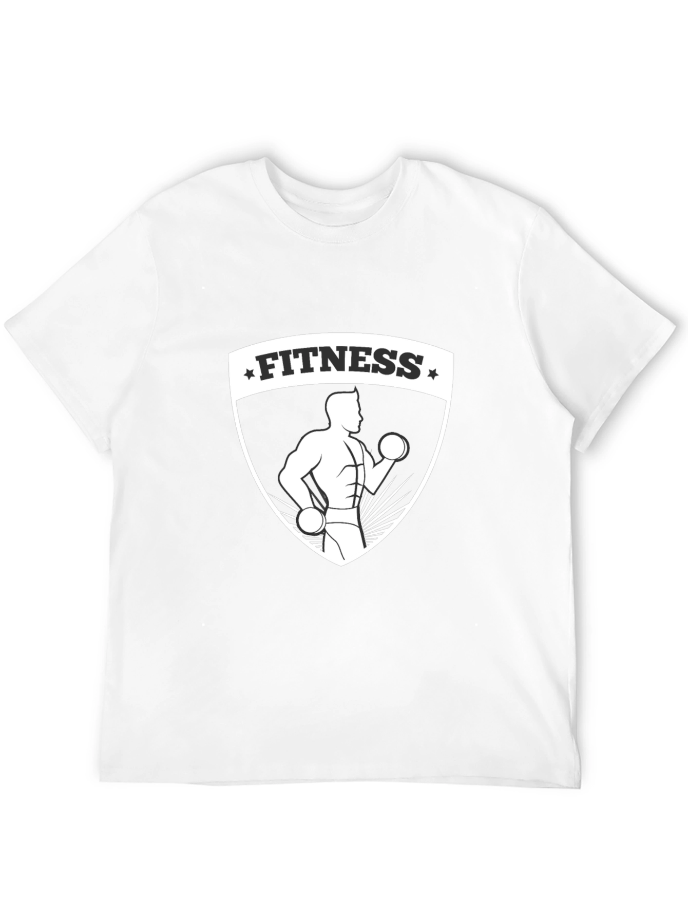 Fitness Graphic Black T-Shirt for Men