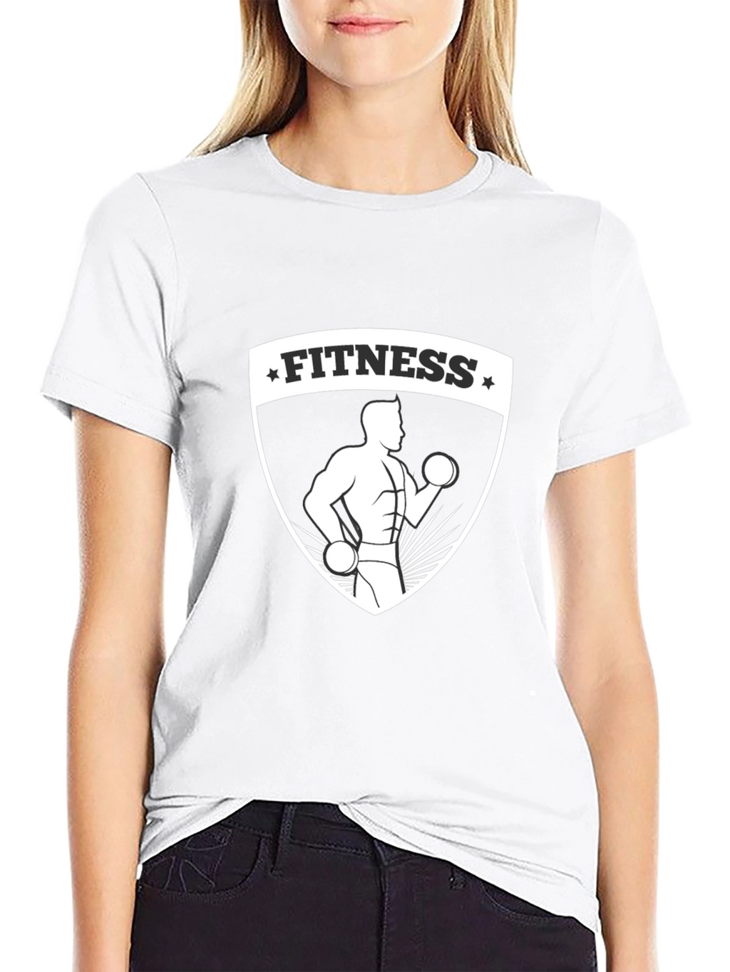 Fitness Graphic Black T-Shirt for Men