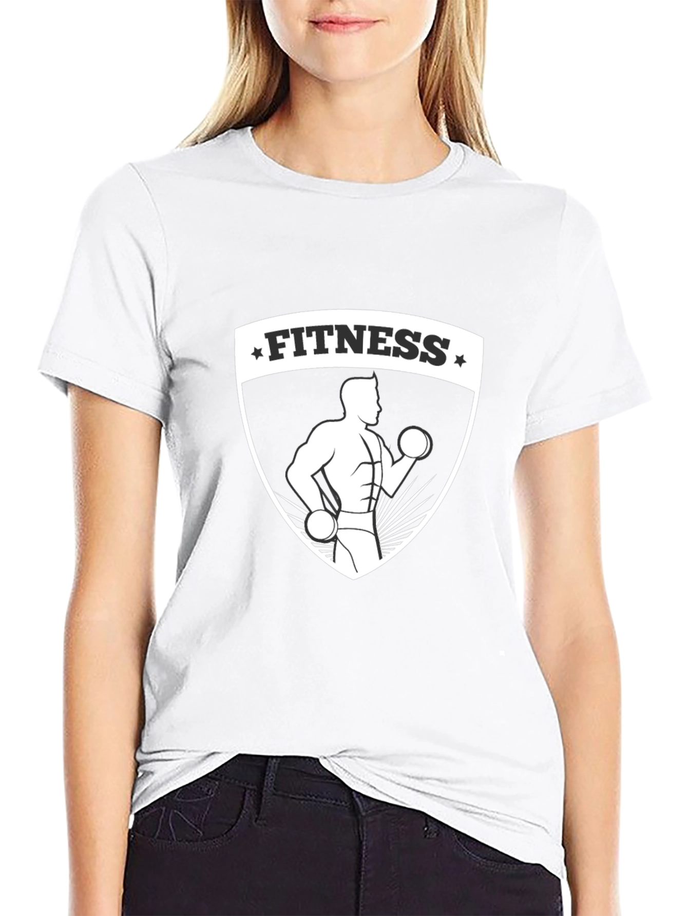Fitness Graphic Black T-Shirt for Men
